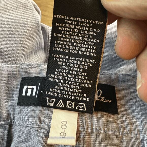 Travis Mathew Men's Flat Front Performance Tech Chino Golf Shorts Gray Size 36 - Picture 5 of 7